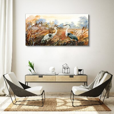 Obraz canvas Idylka medzi bocianmi