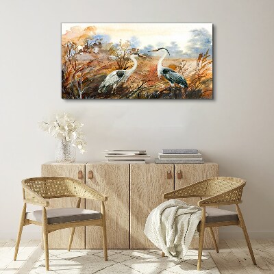 Obraz canvas Idylka medzi bocianmi