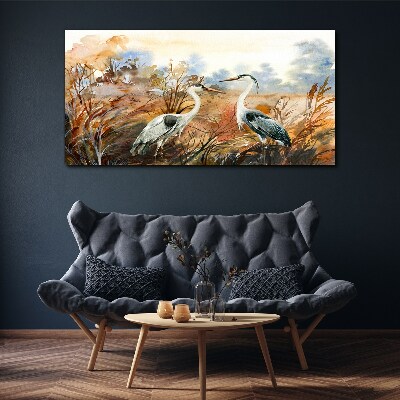 Obraz canvas Idylka medzi bocianmi
