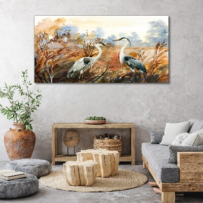 Obraz canvas Idylka medzi bocianmi