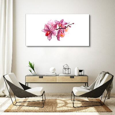 Obraz canvas Ružové orchidey na bielom pozadí