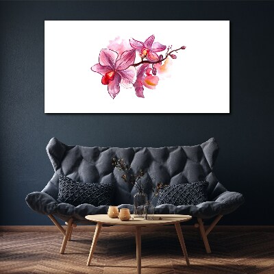 Obraz canvas Ružové orchidey na bielom pozadí