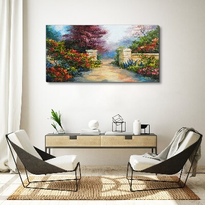 Obraz canvas Kvetinový raj vo farbách