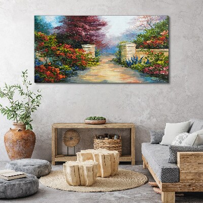 Obraz canvas Kvetinový raj vo farbách