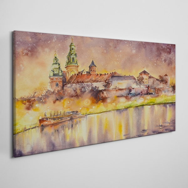 Obraz canvas Zlaté odrazy na rieke