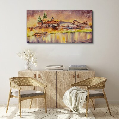 Obraz canvas Zlaté odrazy na rieke