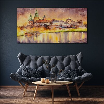 Obraz canvas Zlaté odrazy na rieke