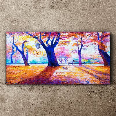 Obraz canvas Park strom listy jeseň