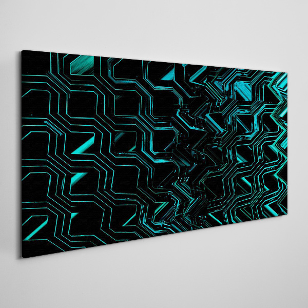 Obraz Canvas Geometria v odtieňoch tyrkysovej