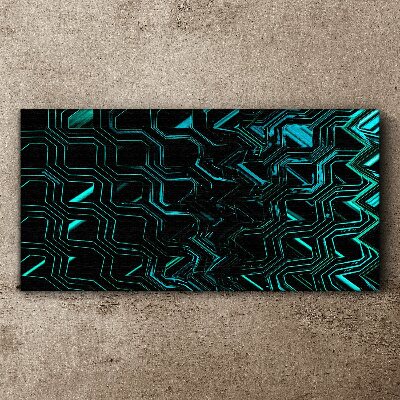 Obraz Canvas Geometria v odtieňoch tyrkysovej