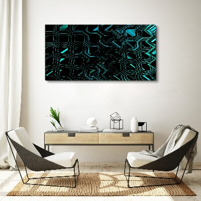 Obraz Canvas Geometria v odtieňoch tyrkysovej