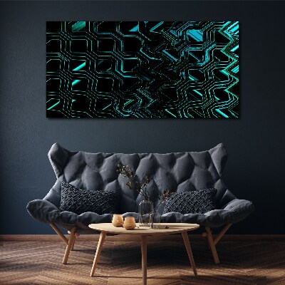 Obraz Canvas Geometria v odtieňoch tyrkysovej