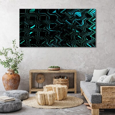 Obraz Canvas Geometria v odtieňoch tyrkysovej