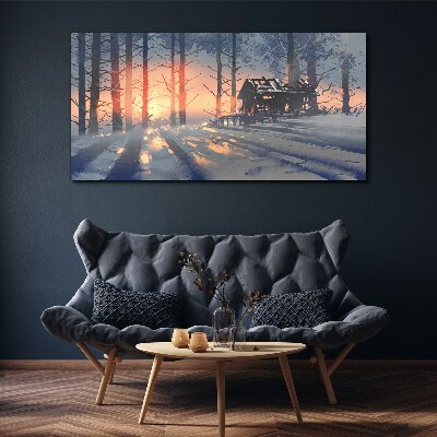 Obraz Canvas Zimné ráno v lese