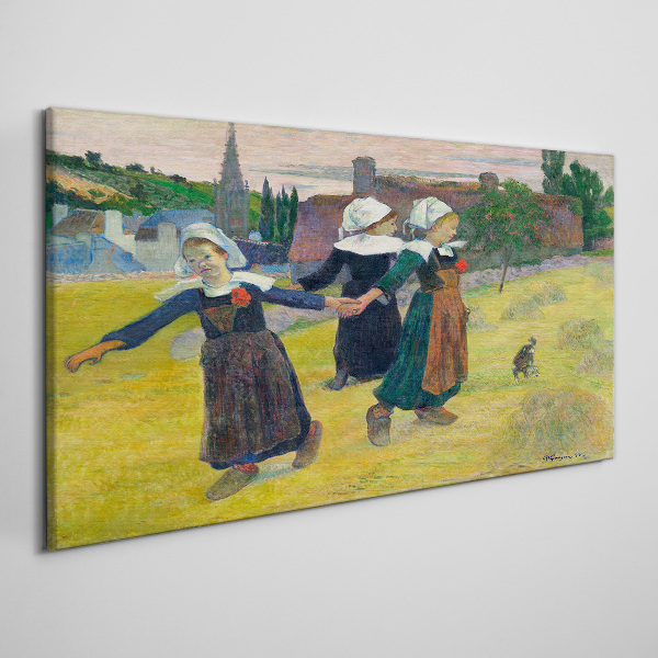 Obraz Canvas Tancujúce dievčatá na vidieku