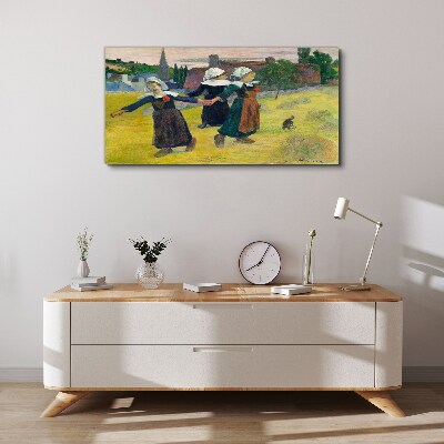 Obraz Canvas Tancujúce dievčatá na vidieku