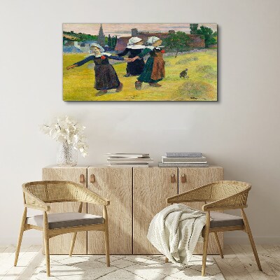Obraz Canvas Tancujúce dievčatá na vidieku