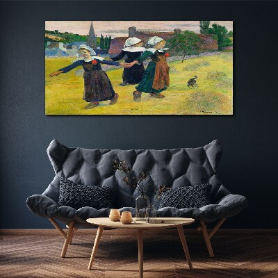 Obraz Canvas Tancujúce dievčatá na vidieku