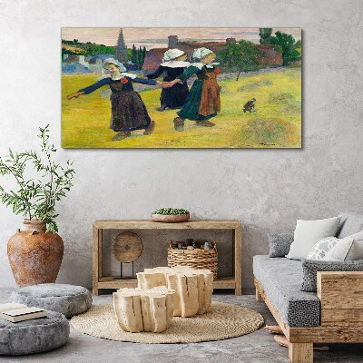 Obraz Canvas Tancujúce dievčatá na vidieku