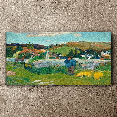 Obraz Canvas Chlapec v krajine