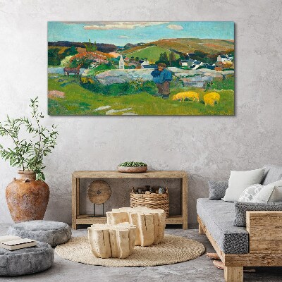 Obraz Canvas Chlapec v krajine