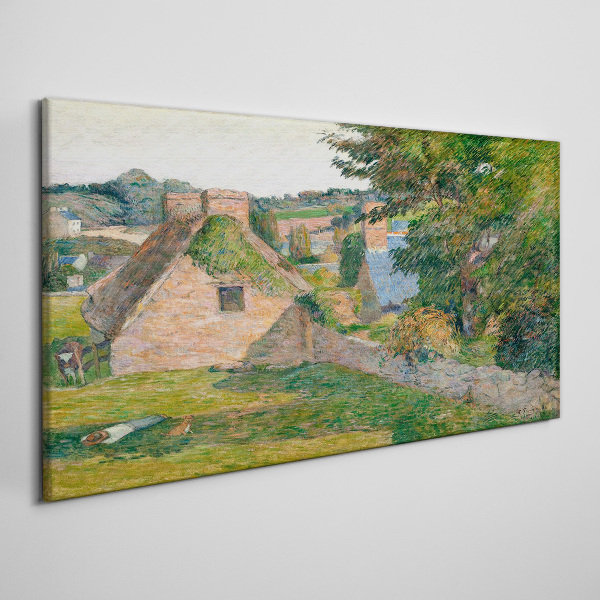 Obraz Canvas Vidiecka scenéria s chatami