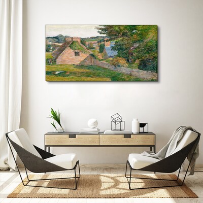Obraz Canvas Vidiecka scenéria s chatami