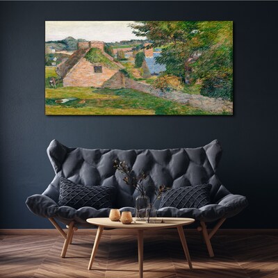 Obraz Canvas Vidiecka scenéria s chatami