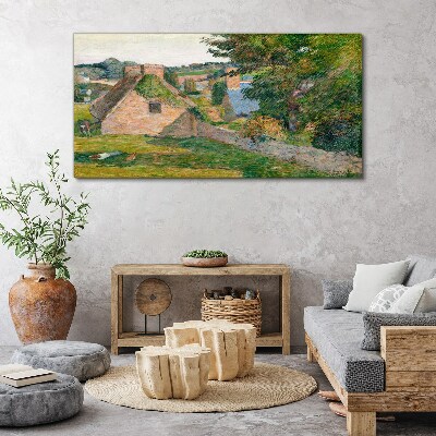 Obraz Canvas Vidiecka scenéria s chatami