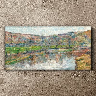 Obraz Canvas Pokojná krajina pri rieke