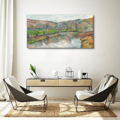 Obraz Canvas Pokojná krajina pri rieke