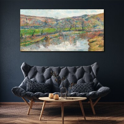 Obraz Canvas Pokojná krajina pri rieke