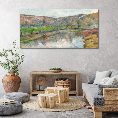 Obraz Canvas Pokojná krajina pri rieke