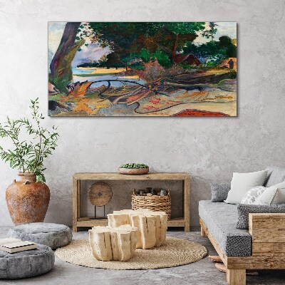 Obraz Canvas Tropická krajina so stromami