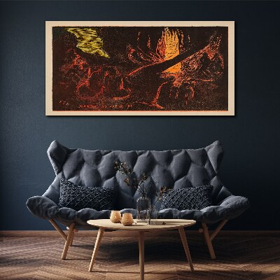 Obraz Canvas Zhromaždenie okolo táboráku
