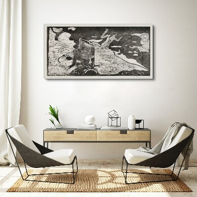 Obraz Canvas Postava na pozadí abstraktných tvarov