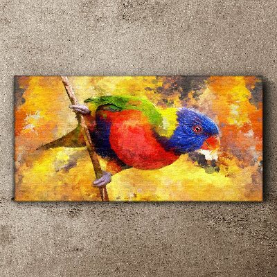 Obraz canvas Pobočka zvieracie vták papagája