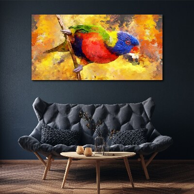 Obraz canvas Pobočka zvieracie vták papagája