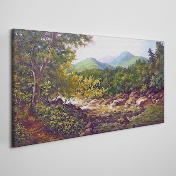 Obraz canvas Pokojná horská krajina
