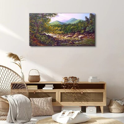 Obraz canvas Pokojná horská krajina