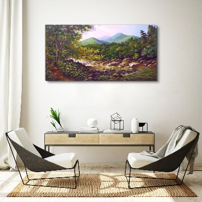 Obraz canvas Pokojná horská krajina