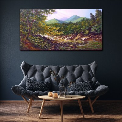 Obraz canvas Pokojná horská krajina