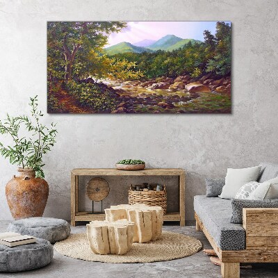 Obraz canvas Pokojná horská krajina