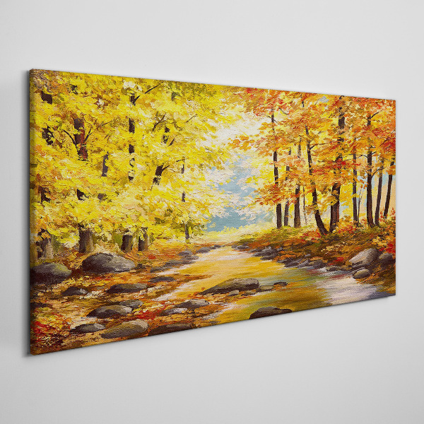 Obraz Canvas Jesenná scenéria s riekou