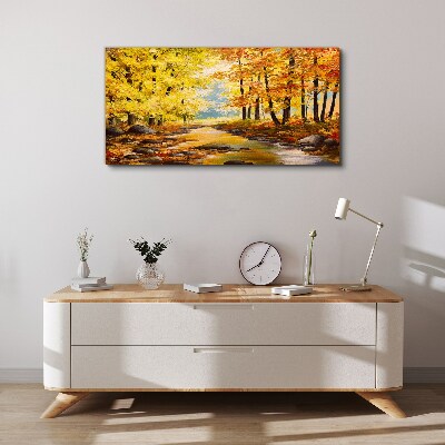 Obraz Canvas Jesenná scenéria s riekou