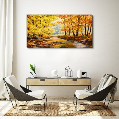Obraz Canvas Jesenná scenéria s riekou