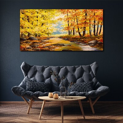 Obraz Canvas Jesenná scenéria s riekou