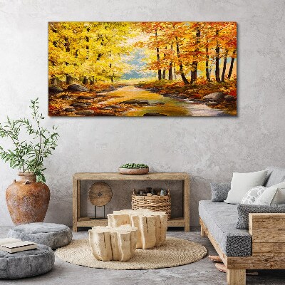 Obraz Canvas Jesenná scenéria s riekou