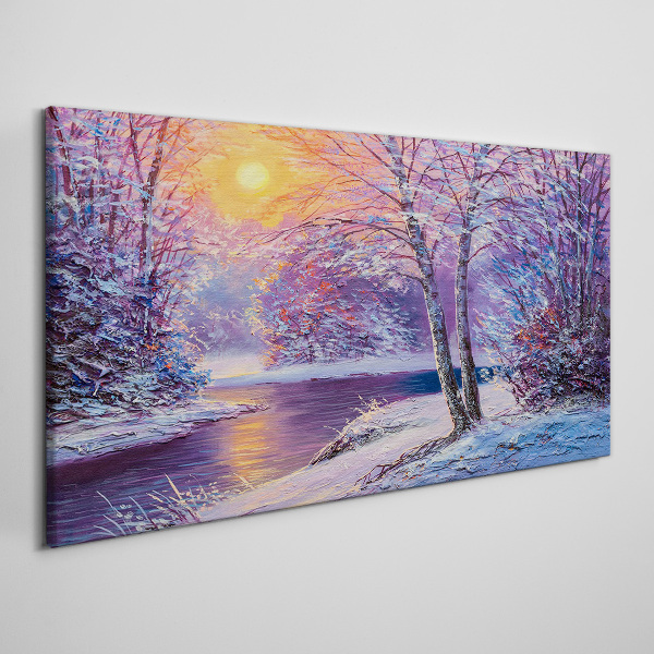 Obraz canvas Zimná krajina ráno