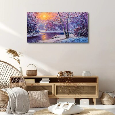 Obraz canvas Zimná krajina ráno